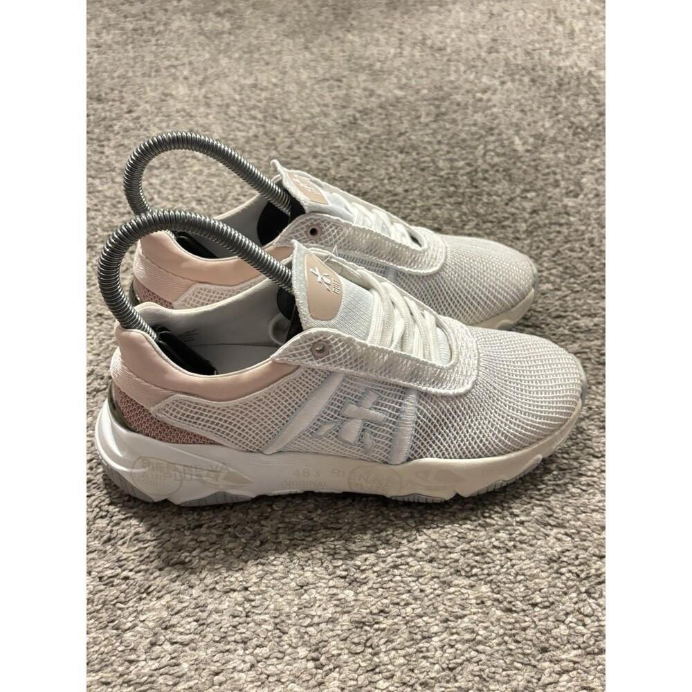 Premiata Sneakers Womens Size 36 US 6 BUFFY Var 6207 In White Mesh‎ With Pink